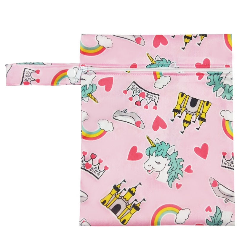 Thumbnail: Printed Pocket Wet Bag Waterproof Reusable Nappy Bags