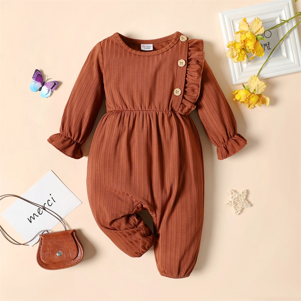 Thumbnail: Baby Girl Long-sleeve Jumpsuit 