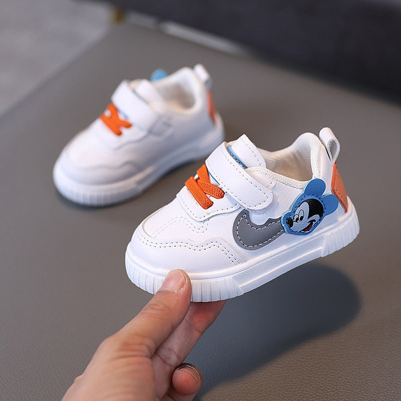 Thumbnail: White Mickey Sneakers for Toddlers and Kds