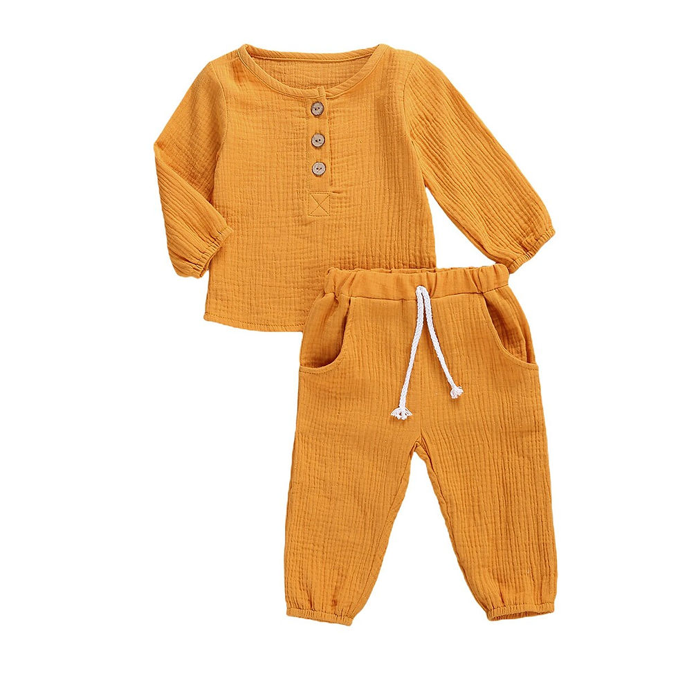 Thumbnail: Linen Long Sleeve 2pc Outfit