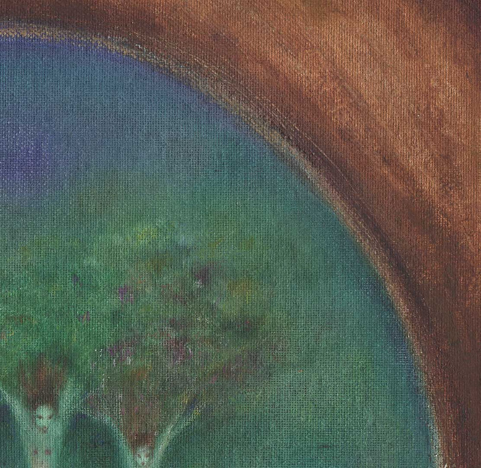 Thumbnail: Sister Seasons original oil painting of sisiters trees and four seasons