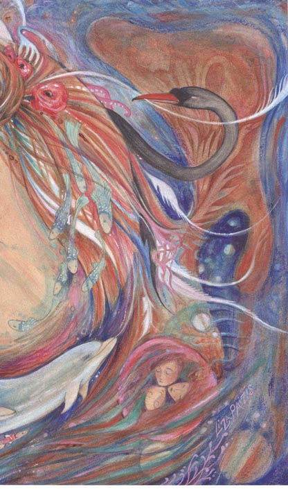 Thumbnail: Time Goddess art print from an original painting the Goddess of Time