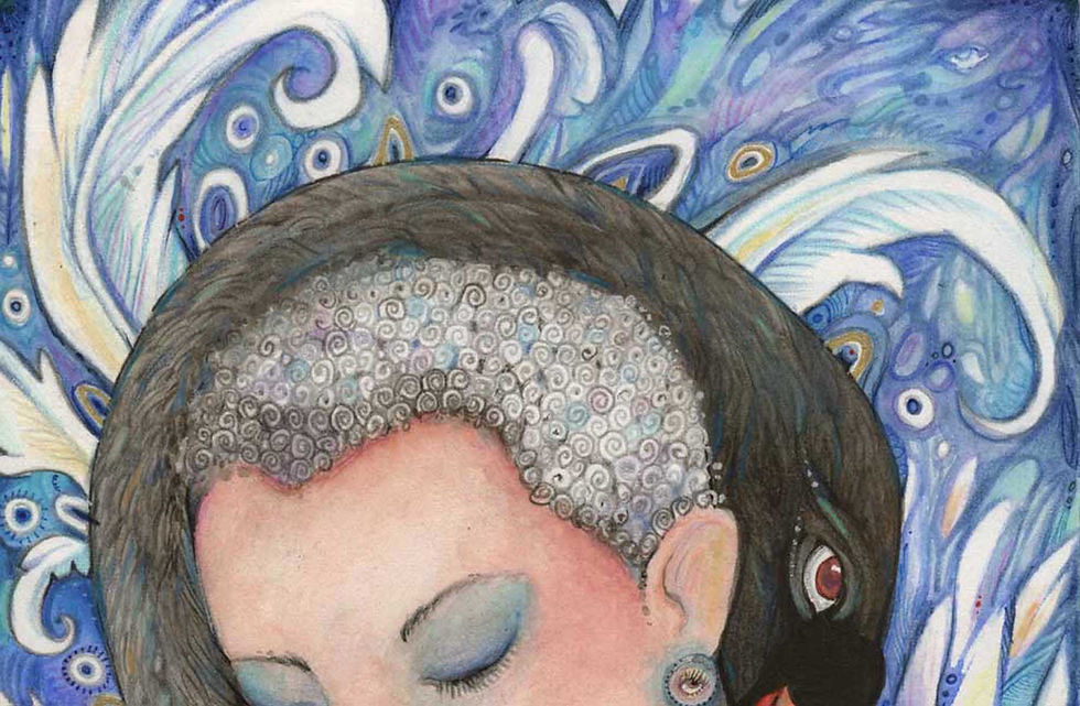 Thumbnail: Leda and the Swan art print from the original painting