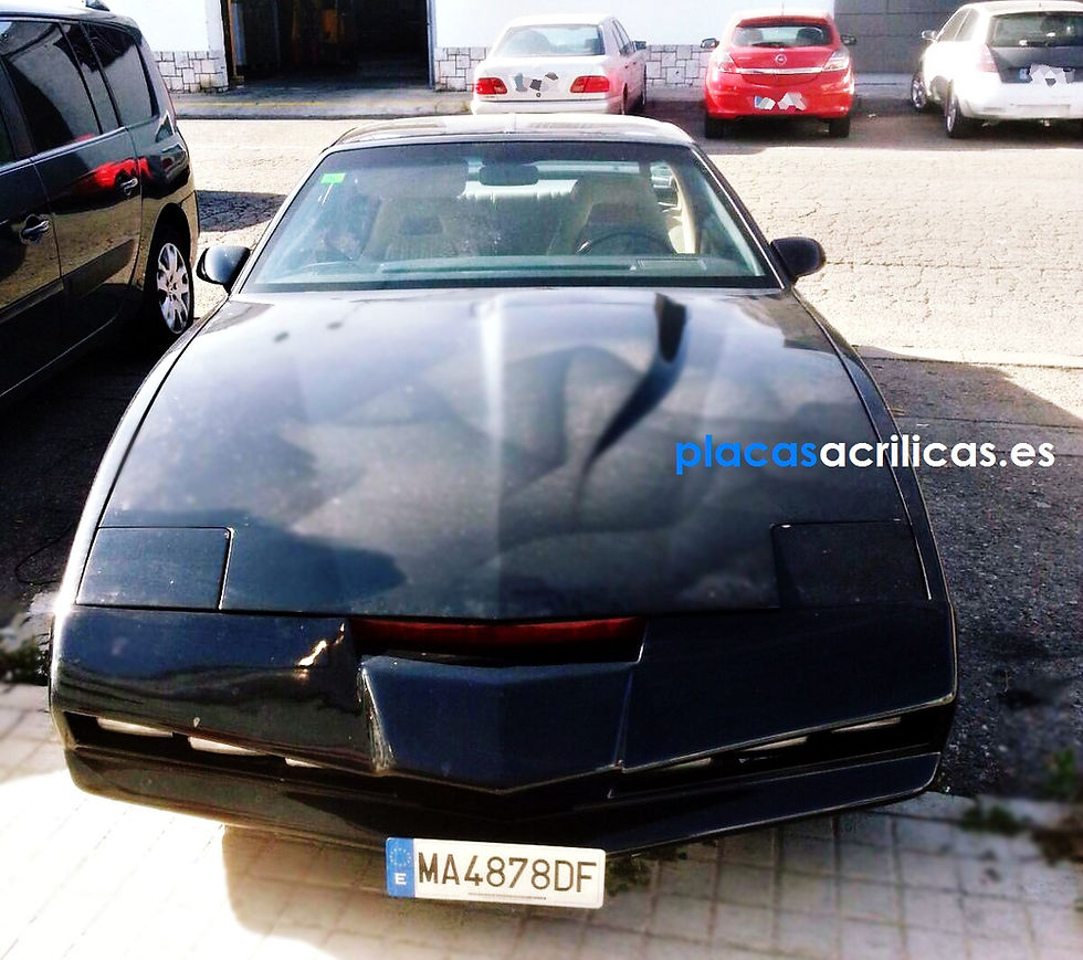 Trans AM matrícula corta PLACASACRILICAS
