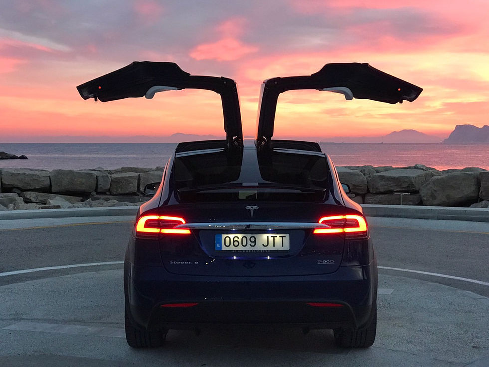 matricula acrilica blue edition tesla model x