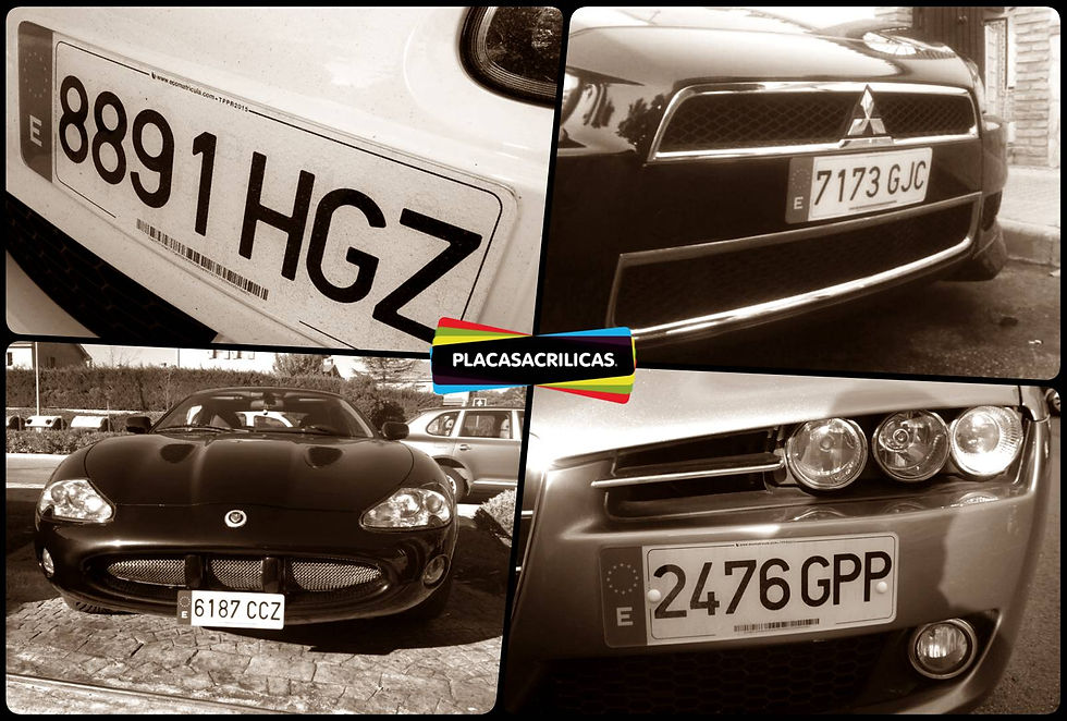 Matrícula corta o Alfa de placasacrilicas