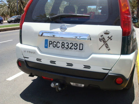 guardia civil matriculas placas acrilicas nissan