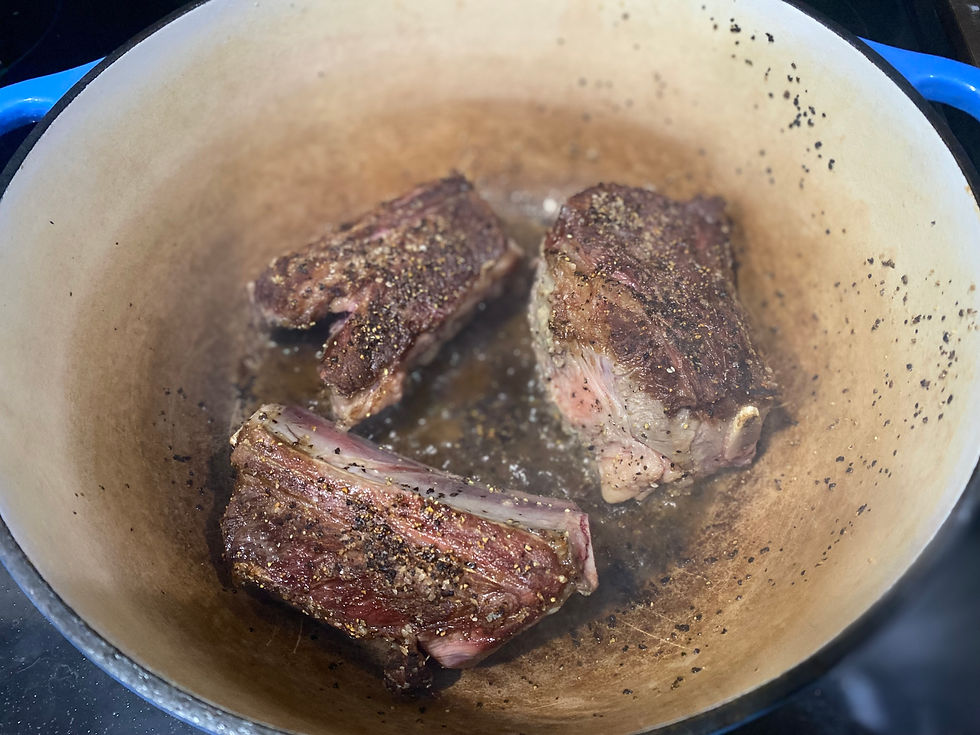 Red Wine Braised Beef Short Ribs with DemiGlace Gravy