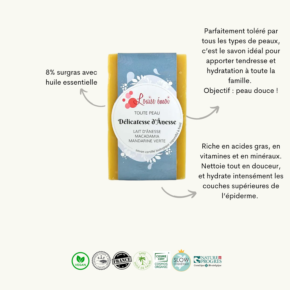 Louise Emoi - Savon Délicatesse d’Ânesse - 100g