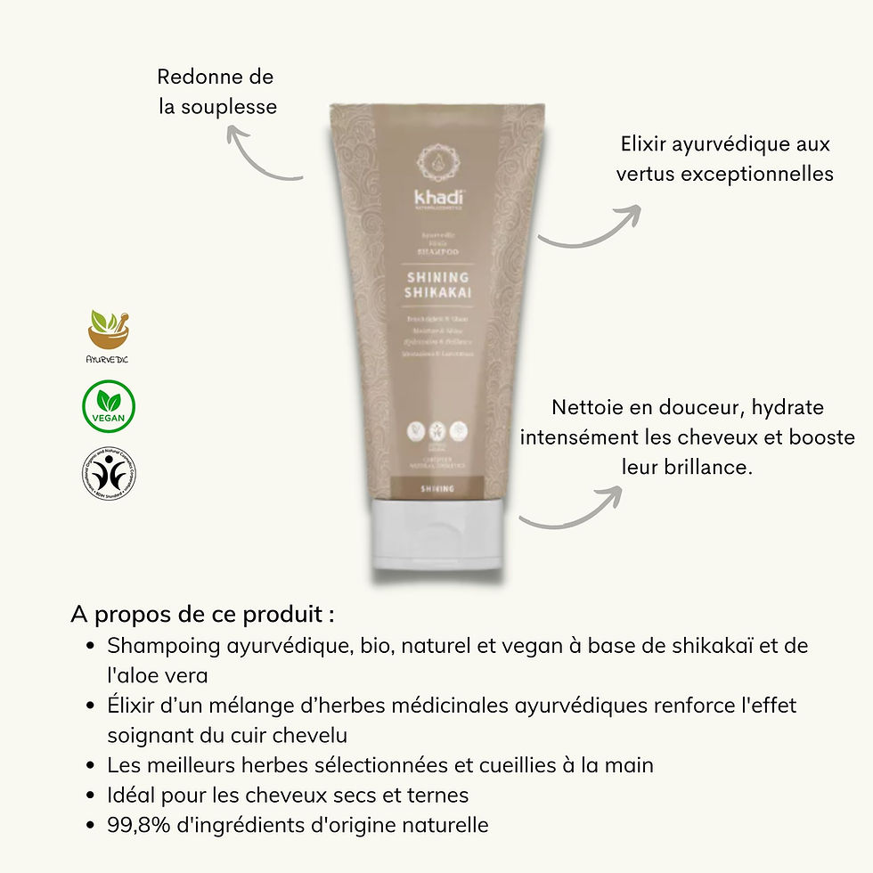 le shampoing Shikakai de Khadi