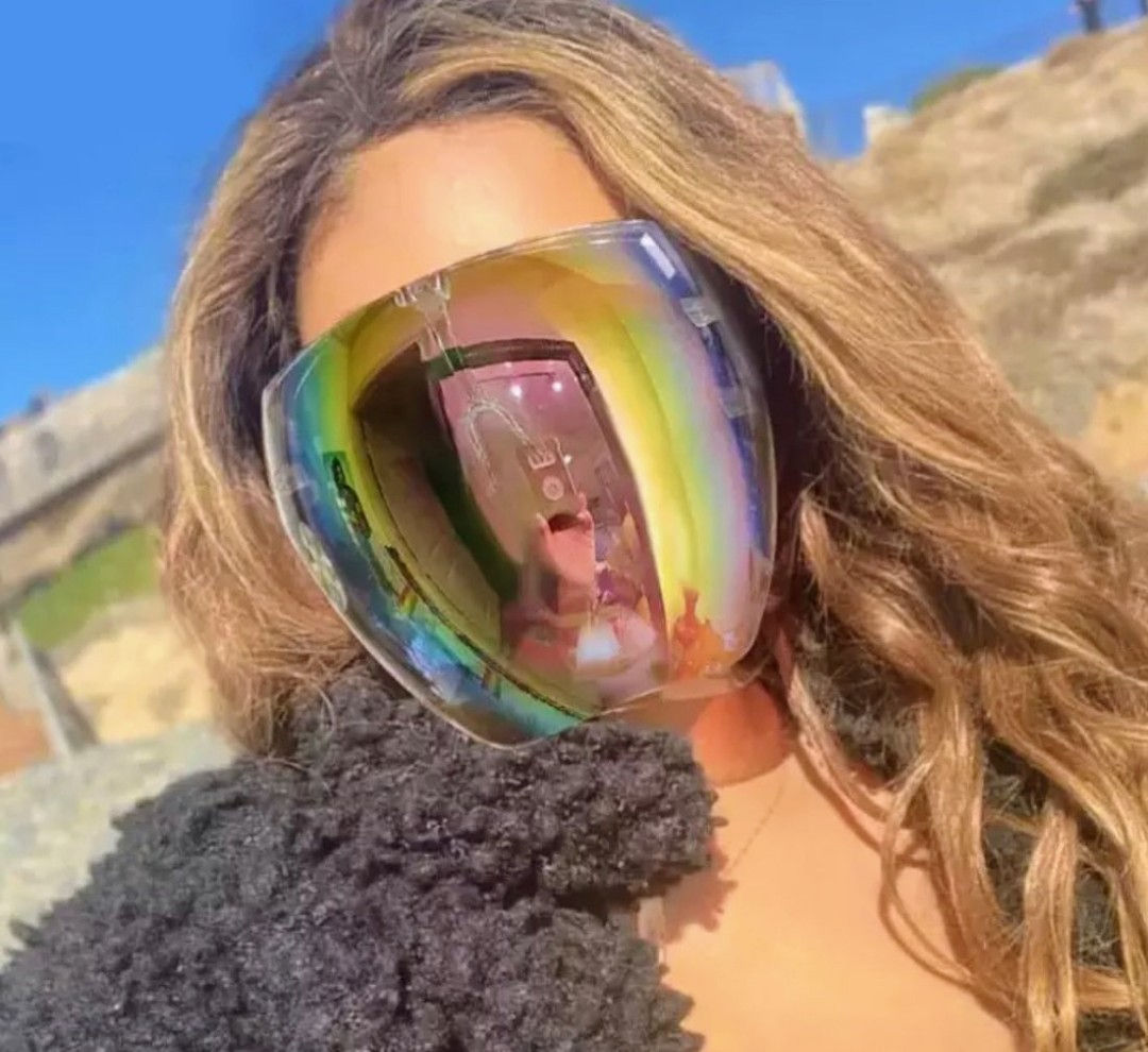 No Fear Beauty Bubble Face Shield (Mirrored Galaxy)