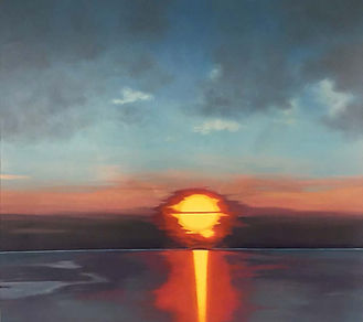 sunset - huile sur toile - 97 x 89 cm.jp