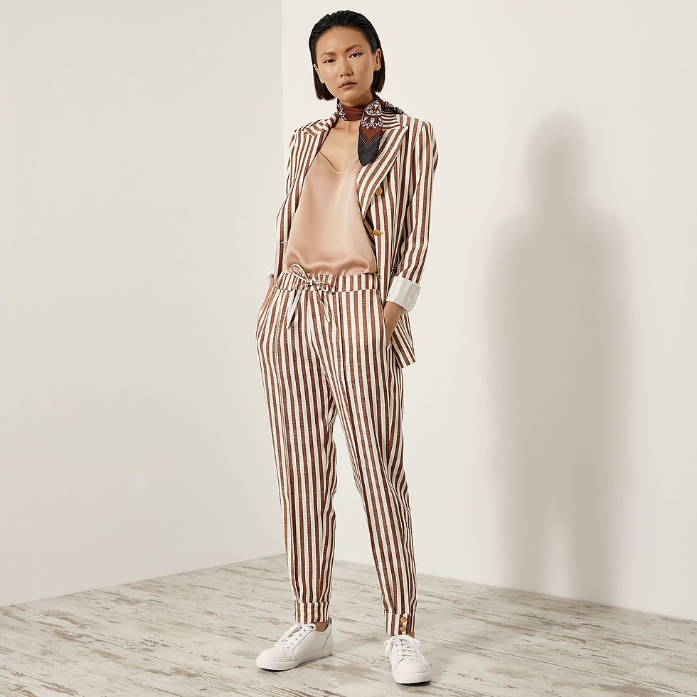 Thumbnail: Access trousers with tobacco stripes