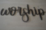 Thumbnail: "worship" Cursive