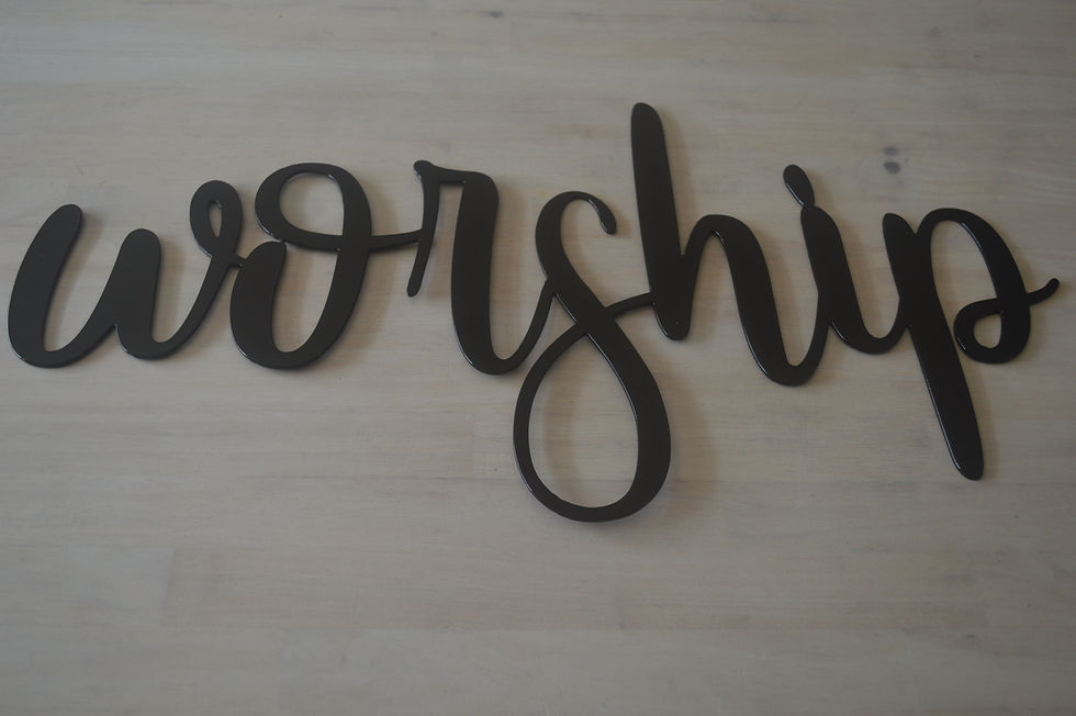 Thumbnail: "worship" Cursive
