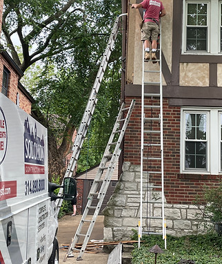 Exterior stucco repair and painting