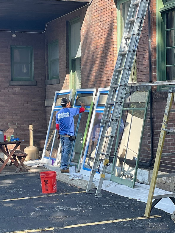 Custom storm window painting