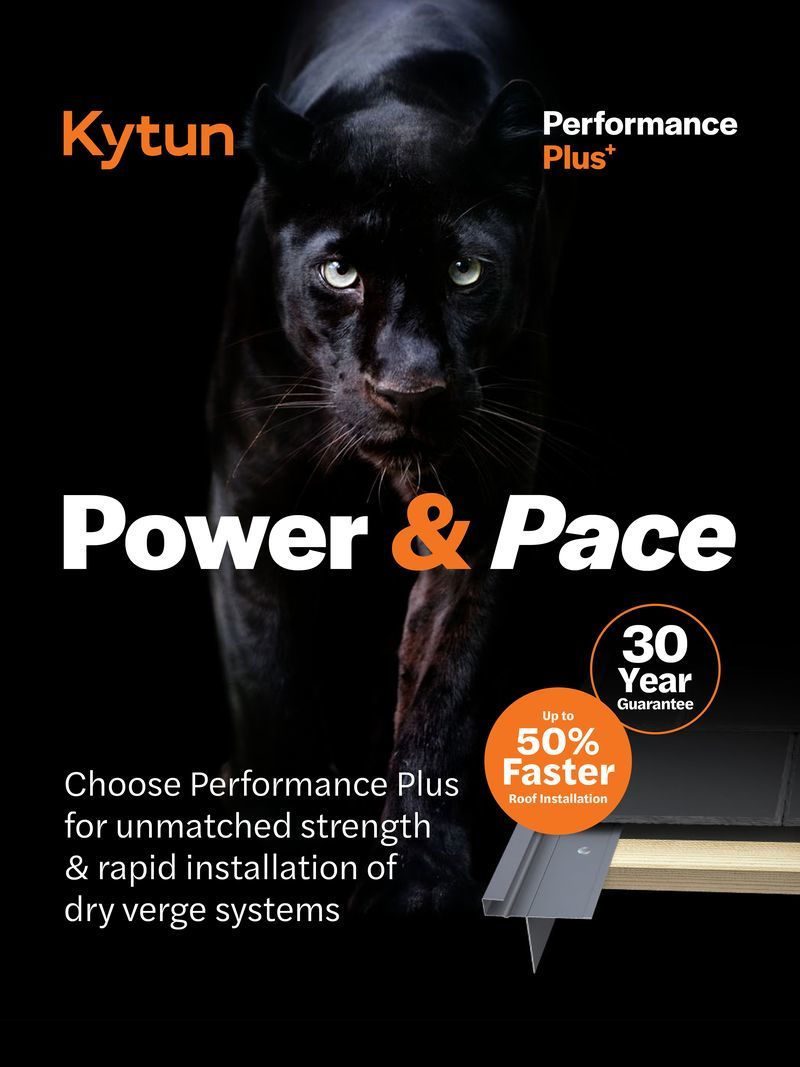 Black background with a black panther approaching. In the middle, it says 'power and pace'  with the Kytun logo in the top left. 