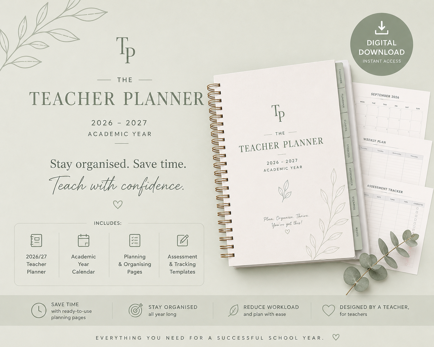 Teacher Planner 2026/27 | Digital Download