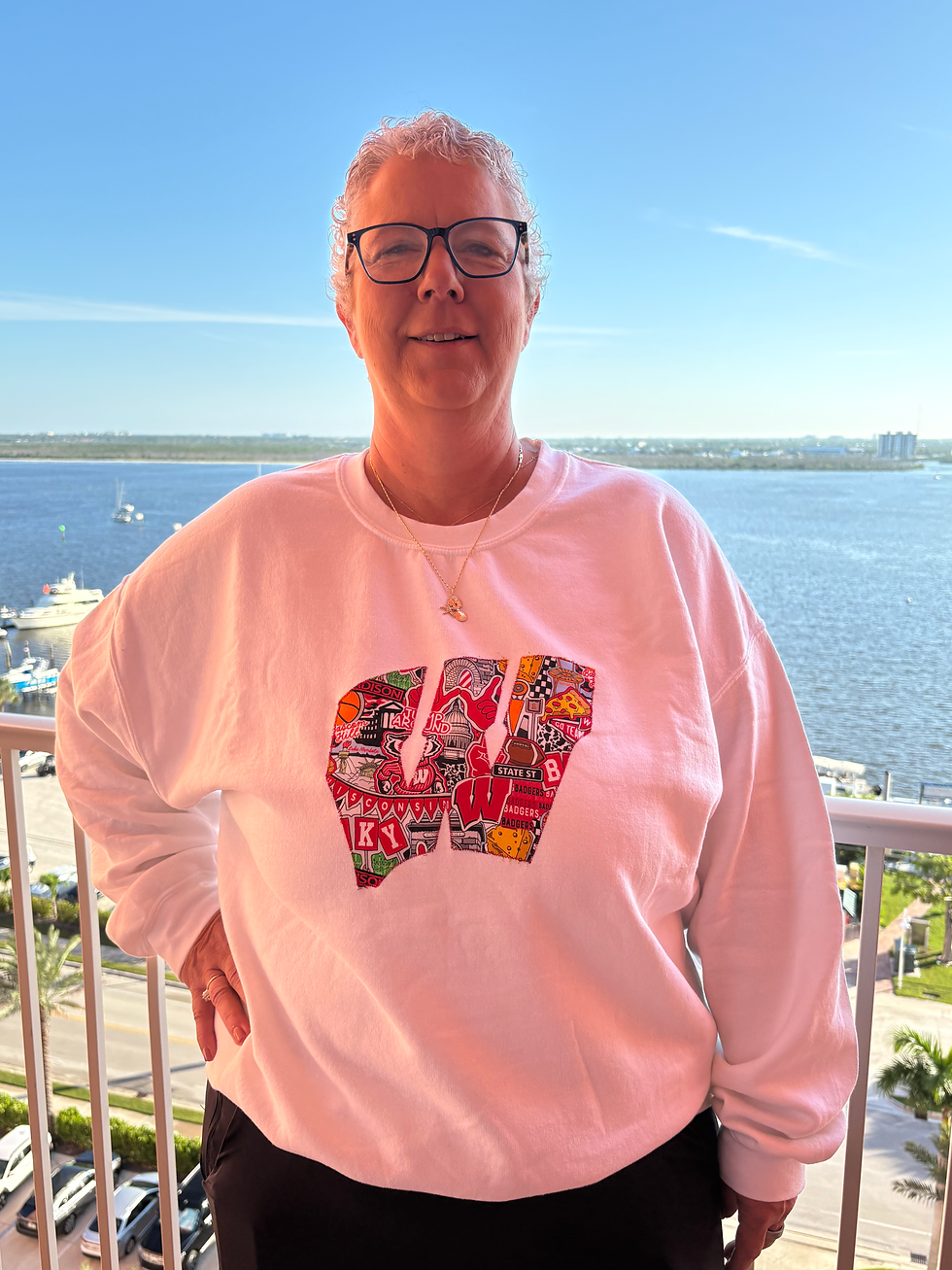 White Wisconsin Badgers Sweatshirt