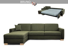 ROHová rozkládací sedací souprava pro každodenní spaní s matrací 18cm úložný prostor, SofaBed - pohodlí na každý den i noc