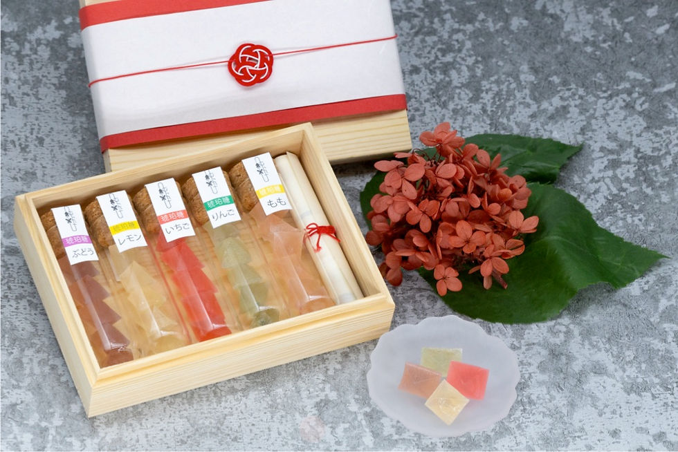 縮圖：[寶石系列] 琥珀糖 木盒裝 (5支入)