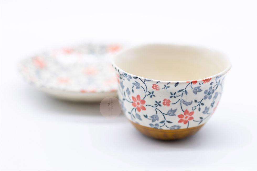 Thumbnail: Daisy Tea Cup Set (Minoyaki)