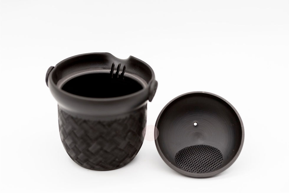 縮圖：光風作 黑格紋茶逢 創作急須 寶瓶 (常滑燒)
