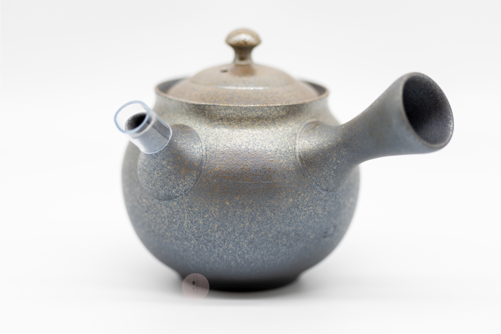 德太作 鍔二段 急須茶壺 (常滑燒)