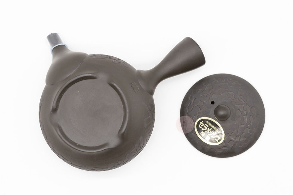 縮圖：陶聖作 黒泥平丸形泥土變化 急須茶壺  (常滑燒)