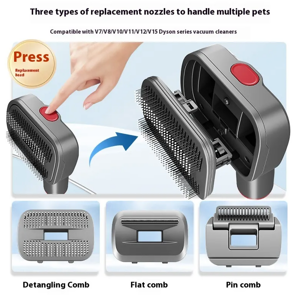 Miniature : Pet Shaver & Comb Kit with Hair Suction for Dogs & Cats
