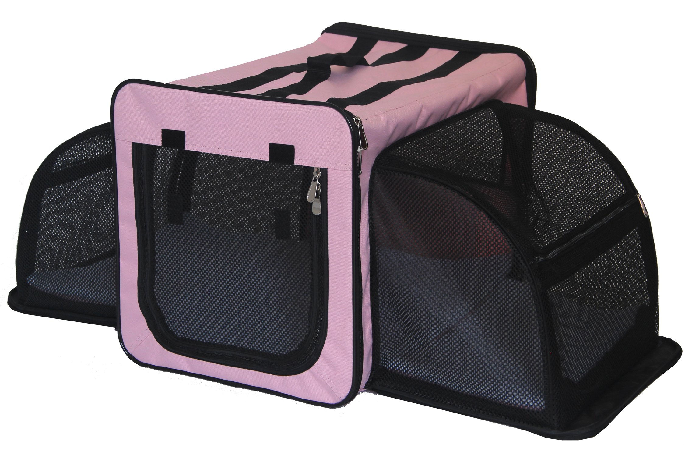 Pet Life ® Roomeo Folding Collapsible Airline Approved Pet Dog Carrier Crate