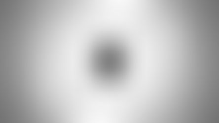 Abstract geometric artwork featuring a central black rectangle surrounded by intersecting white curved shapes and lines, forming a complex symmetrical pattern.