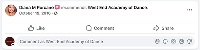 Facebook Review - DP Recommends West End Academy of Dance