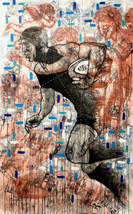 Percée décisive  - techniques mixtes - 154x100 - 2024