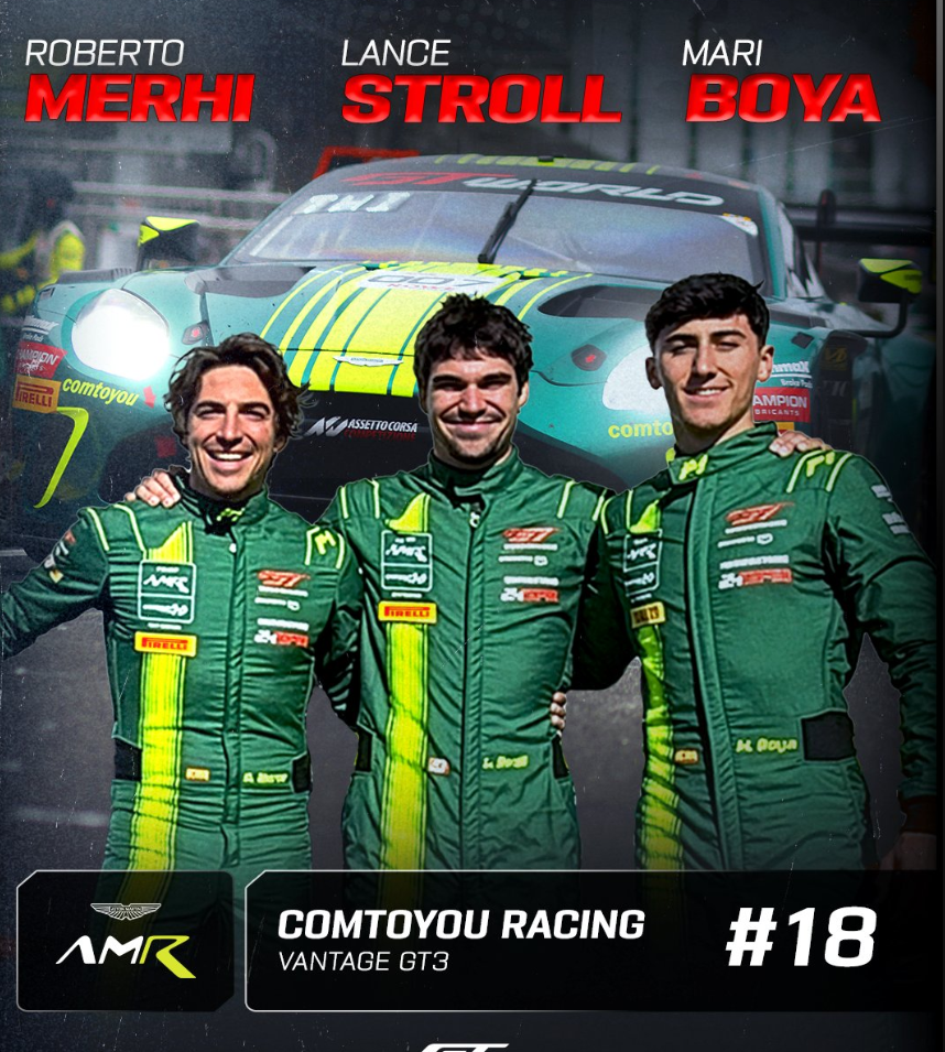 Lance Stroll to make GT3 debut at GTWC Europe opener, Paul Ricard