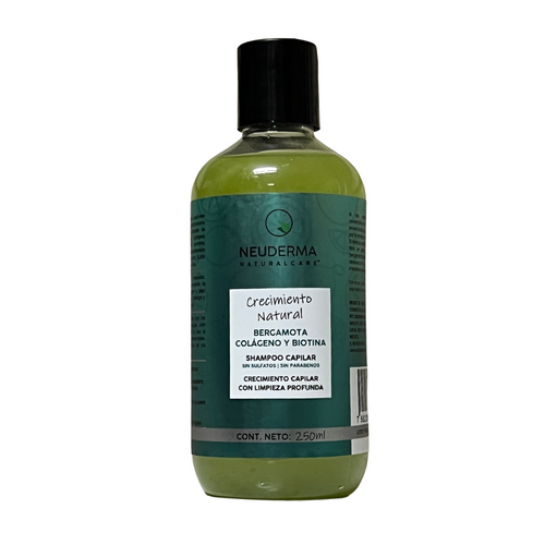 SHAMPOO DE BERGAMOTA, COLAGENO Y BIOTINA NEUDERMA 250ml DAC Cancún