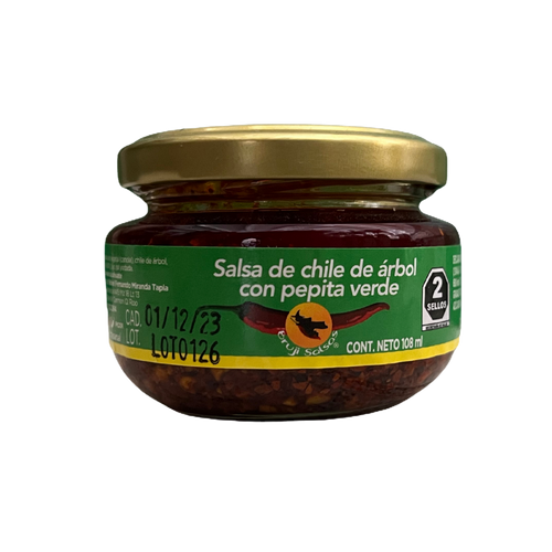 ARBOL CHILI SAUCE WITH GREEN SEED BRUJI SAUCES 108ml DAC Quality Foods
