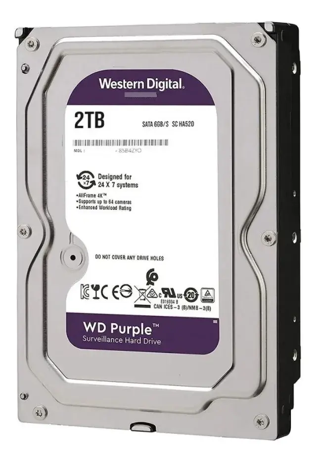 Miniatura: Disco Duro Western Digital 2tb Purple Wd23purz Color Púrpura