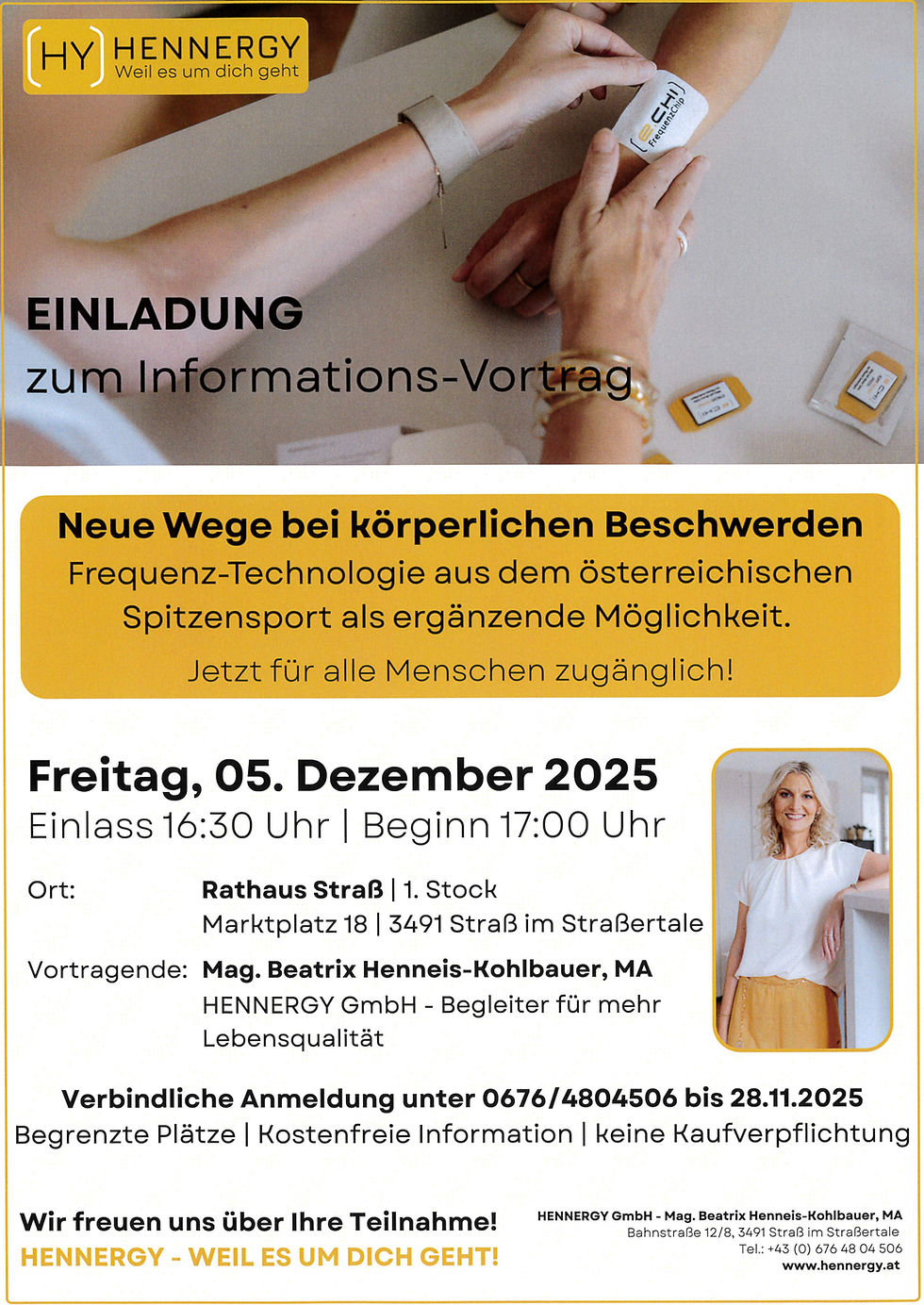 Hennergy GmbH - Einladung zum Informations-Vortrag am 05.12.2025
