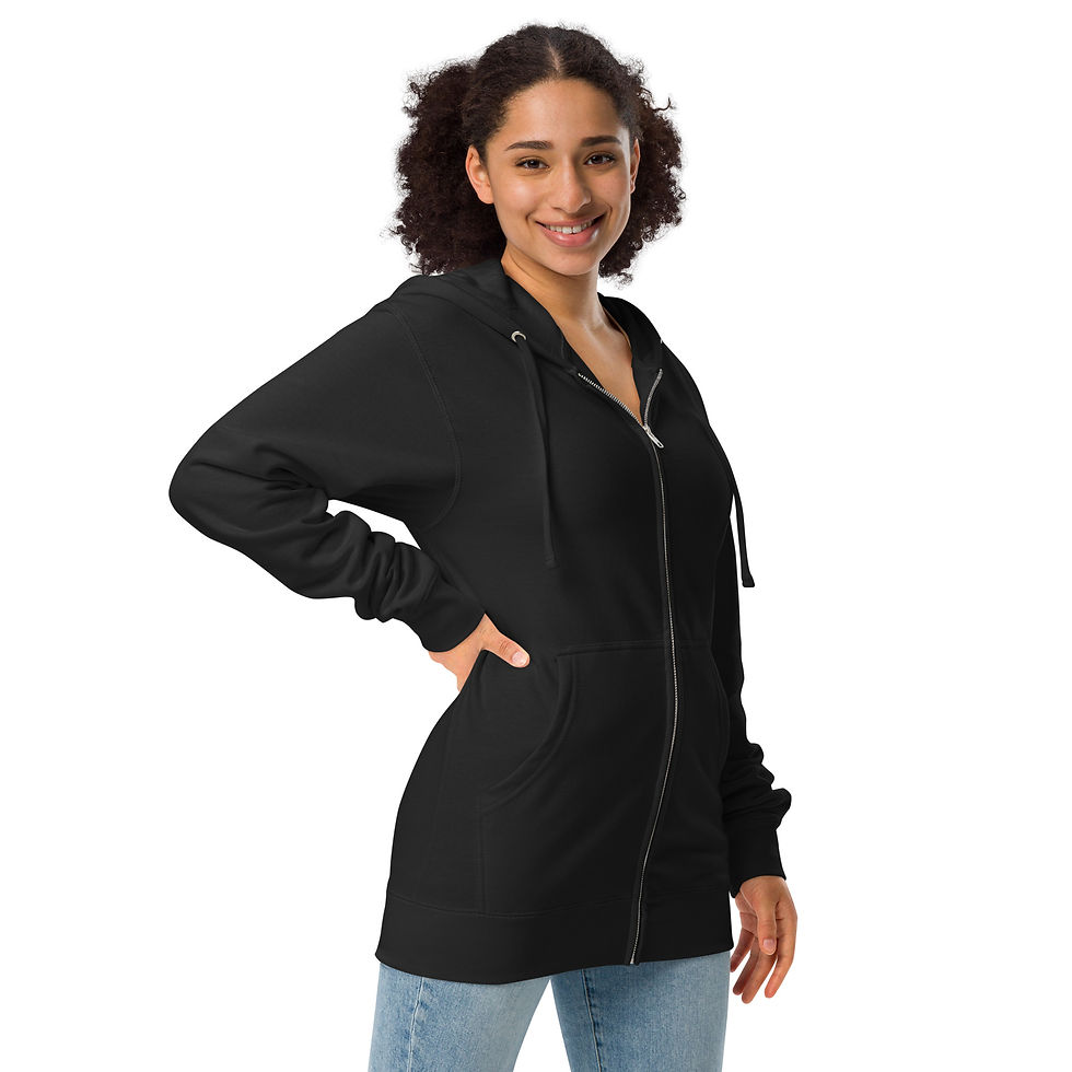 Thumbnail: Unisex fleece zip up hoodie