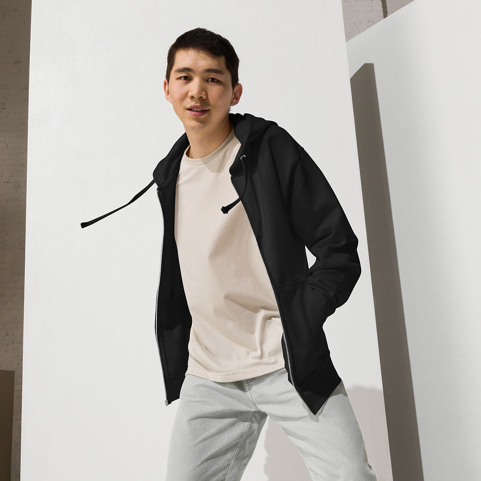 Thumbnail: Unisex fleece zip up hoodie
