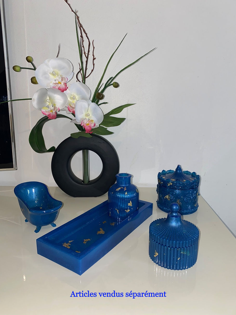 Miniature : Plateau rectangulaire Gold & Blue