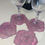 Miniature : Dessous de verre rose effet diamant (coloris au choix) - lot de 4