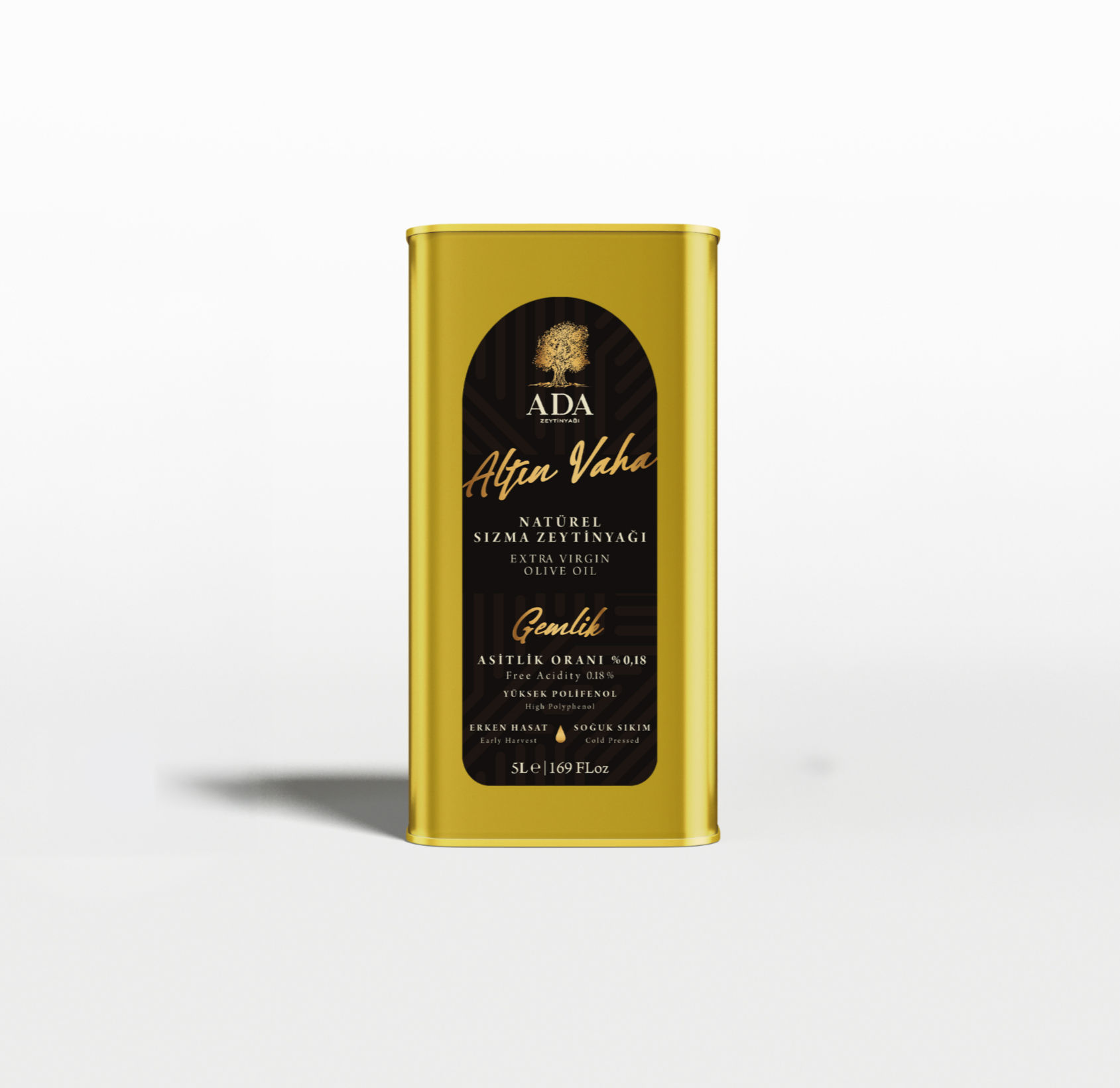 Altın Vaha Seri Erken Hasat Soğuk Sıkım Natürel Sızma Zeytinyağı 5 Litre