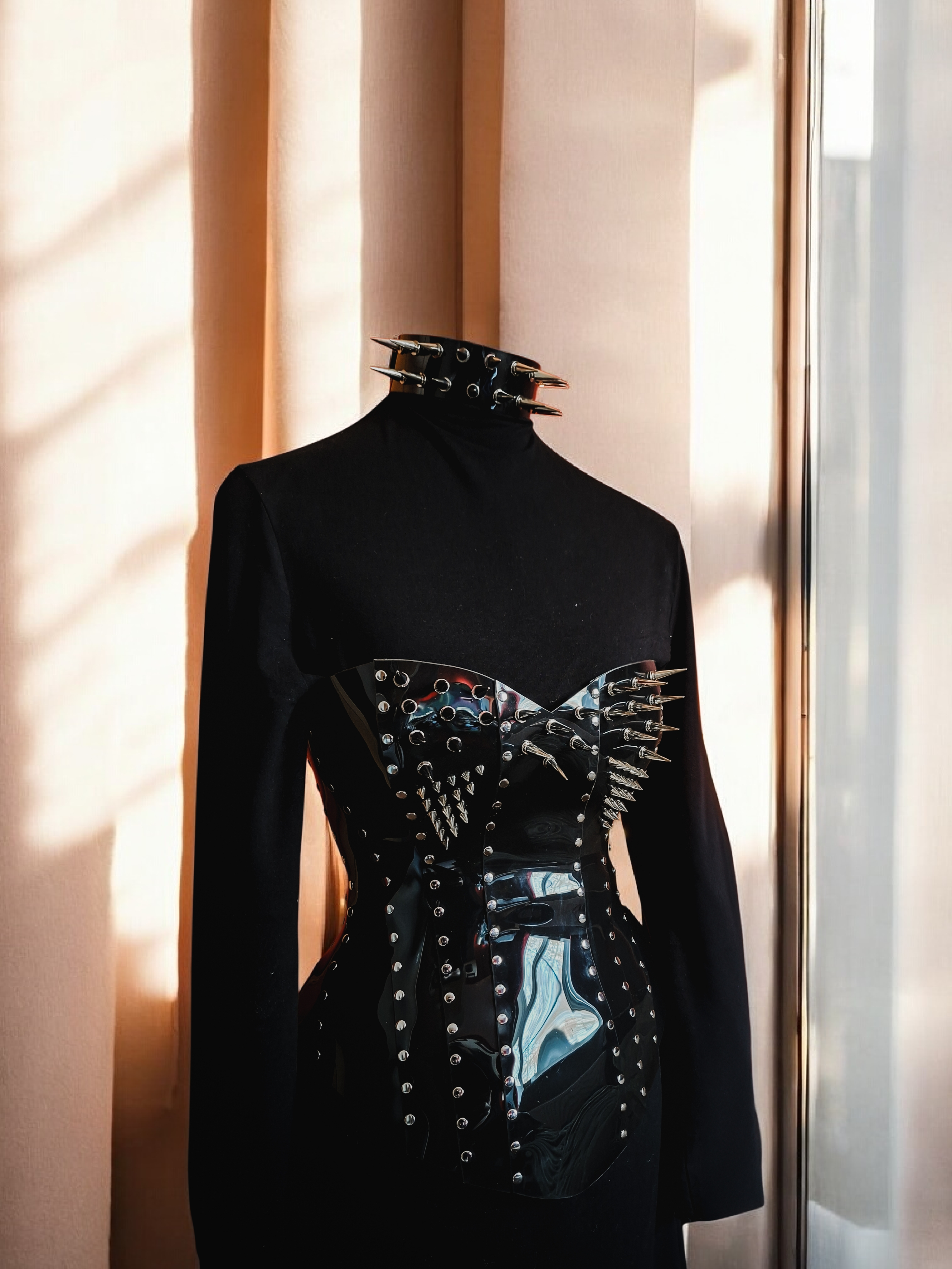 Spiked Victorian Gothic Mid-Bust Corset