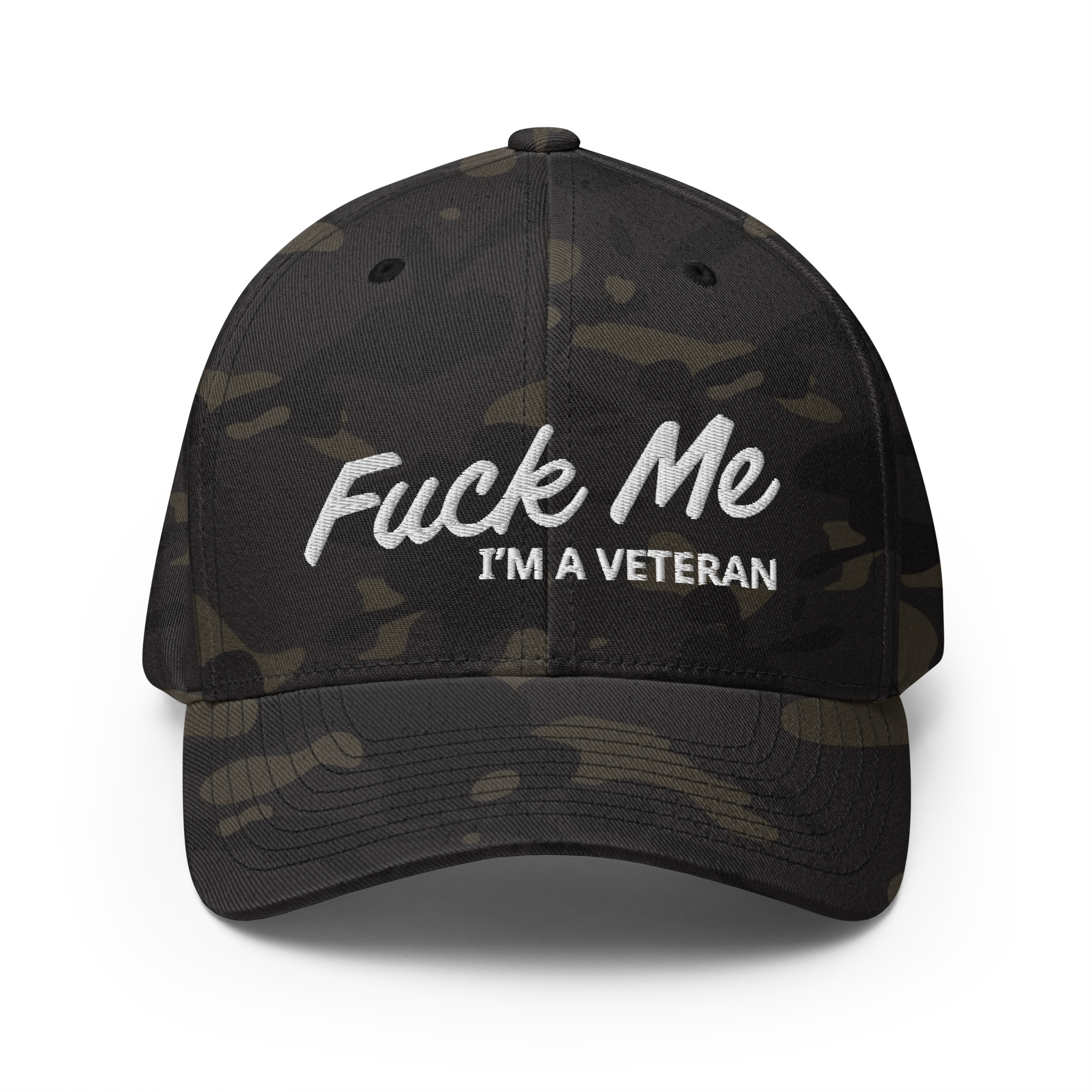 Fuck Me I'm a Veteran Structured Flexfit Cap