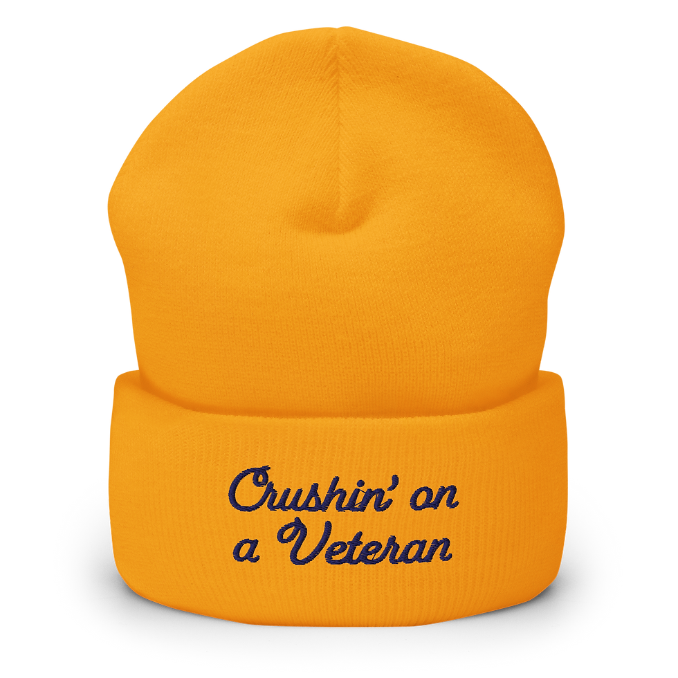 Thumbnail: Crushin' on a Veteran Embroidered Beanie