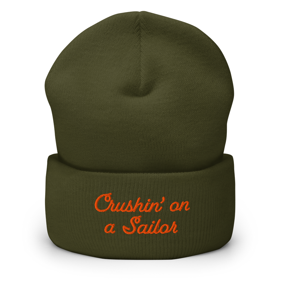 Thumbnail: Crushin' on a Sailor Embroidered Beanie