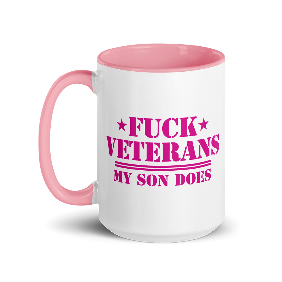 Thumbnail: Mother's Day Gift Mug Military Veteran Humor Fuck Veterans My Son Does